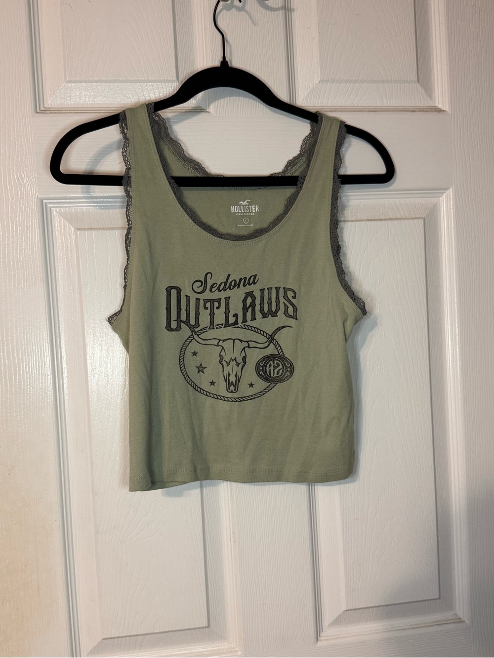 HOLLISTER graphic tank top - Green - Large